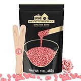 Lifestance 450g Waxing Perlen Formuliert für Anfänger, Wachsperlen mit 10 Holzspatel für...