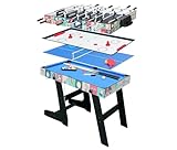 HLC 4-in-1-Spieltisch Kombt-Tisch für Poolbillard/Air Hockey/Tischtennis/Tisch-Fußball mit...