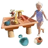 Wassertabelle für Kleinkinder 3+, Kleinkind Wassertabelle 4-in-1 Sand & Wassertische mit Eimer,...