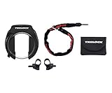 TRELOCK Rahmenschloss RS 351 + Einsteckkette ZR 355 – Set mit Tasche – Fahrradschloss mit...