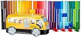 Faber-Castell 155532 - Filzstifte Connector, 33er Metallbox 'Bus'