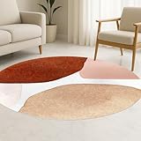 VINILIKO Design Varenka Vinylteppich, rund, Durchmesser 150 cm, rutschfest, wasserdicht, waschbar,...