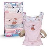 BABY born Babytrage - Puppentrage für Kinder mit 2 Blickrichtungen & verstellbarem Gurt - Rosa...