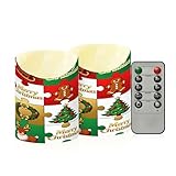 sanluoli Unparfümierte flammenlose Kerzen Set mit 2 Timer, flammenlose Kerzen für Kirche S –...