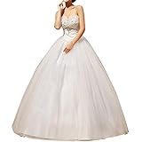 LATH.PIN Damen Abendkleider Elegant Abschlussballkleider Bandeau Kleid Hochzeitskleid mit Stickerei...