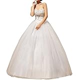 LATH.PIN Damen Abendkleider Elegant Abschlussballkleider Bandeau Kleid Hochzeitskleid mit Stickerei...