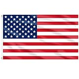 AhfuLife USA Flagge 90 x 150 cm, 1 Stück Amerika Fahne Leuchtenden Farben mit Messing-Ösen, USA...