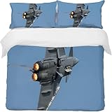 YZQGLHP Bettwäsche 220x240 Flugzeug Bettbezug Microfaser Bettwäscheset Jugendliche Blau Weiß...