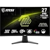 MSI MAG 27C6F 27 Zoll FHD Curved Gaming Monitor - 1500R 1920 x 1080 Rapid VA Panel, 180 Hz / 1ms...