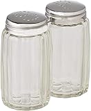 Set Salz- und Pfefferstreuer, klein, Edelstahl, silber/transparent, 9 x 8 x 4 cm, 2 Stück