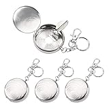 Huayue 4pcs Tragbare Zigarette Aschenbecher Mini Aschenbecher mit Schlüsselring Edelstahl...