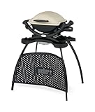 Weber Q1000 Gasgrill, 43 x 32 cm, mit Standfuss, Titan (50060379)