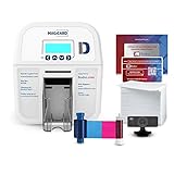 Bodno Magicard D einseitiger ID-Kartendrucker & komplettes Zubehör Paket-ID-Software – Silver...