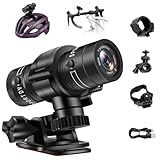 Pudet Luo Action Cam, 1080P HD & 120° Weitwinkel Helmkamera, 1000mAh Hochleistungsakku & IP63...