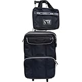 Reisekoffer mit Notebook-Tasche | Reisetrolley 63x39x24 cm mit Teleskopgriff & Rollen | Business...