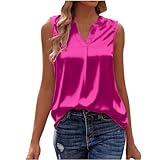 Einfarbige Tank Top Damen Oversize V-Ausschnitt Halter Sommer Oberteile Sommermode Ärmellos Shirt...