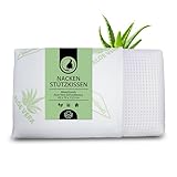 MaxxGoods orthopädisches Nackenstützkissen aus Visco Gelschaum & Aloe Vera Bezug - Kopfkissen,...