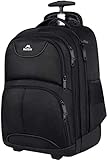 MATEIN Business Trolley Reiserucksack mit Rollen, Groß Rolling 17 Zoll Laptop Rucksack Reisetasche...