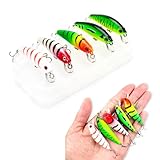 Wobbler Hecht, 5 Stück Hecht Köder Kunstköder Swimbait Oberflächenköder 5.5 cm für Süß und...