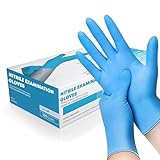 K-MART Einweghandschuhe, Blau Nitrilhandschuhe - Box mit 100 Stück, Einmalhandschuhe Puderfrei &...