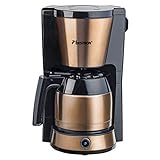 Bestron Filter-Kaffeemaschine für 8 Tassen Kaffee, Kaffeemaschine mit 1 Liter Thermokanne, inkl....