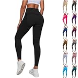Anti Cellulite Leggings Damen Lang Blickdicht Kompressions Cellulite Scrunch Leggings Push Up Booty...