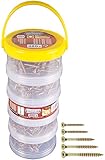 Connex Universalschrauben-Sortiment 480-teilig - Diverse Größen in Stapelbox - Senkkopf -...