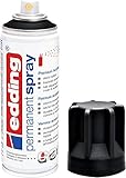 edding 5200 Permanent Spray - tiefschwarz matt - 200 ml - Acryllack zum Lackieren und Dekorieren von...