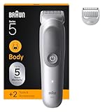 Braun Bodygroomer Series 5, Elektrischer Körperrasierer Herren mit 2 Zubehörteile, Kabelloser...