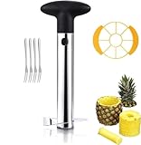 Ananasschneider, Ananasschneider-Set aus Edelstahl,Entkerner Ananas,Ananas obstschneider, mit...