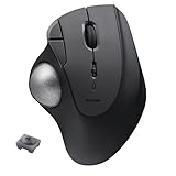 ELECOM Ergonomic Comfort Design Trackball IST Bluetooth 5.3, Smooth Tracking with Ruby Ball Bearing,...