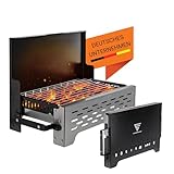 SCHNEIDERFREUDE Premium Camping-Grill: Der tragbare Klappgrill für echte Grillfans - Designed und...