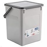 Rotho Waschpulver Aufbewahrungsbox mit Deckel Waschmittelbehälter Kunststoff (5kg / 9L, Grau)