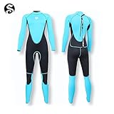PAWHITS Thermal-Neoprenanzug für Damen, 3 mm, langärmelig, volle Länge, zum Tauchen, Surfen,...
