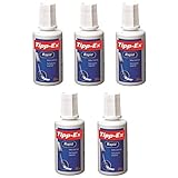 Tipp-ex Flüssigkorrigierer, Rapid-Schaumstoff, Weiß, 20 ml, 5 Stück