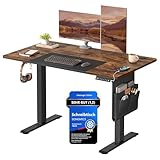 SONGMICS Höhenverstellbarer Schreibtisch elektrisch, 120 x 60 cm, stufenlos verstellbar,...