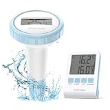 Pool-Thermometer, Kabelloses Schwimmendes Poolthermometer, Floating Pool Thermometer IP67...