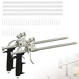 2 Stück PU Schaumpistole, Profi Metall Bauschaumpistole Bauschaum Pistole Schaumpistolen mit 4...