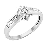 Dazzlingrock Collection Verlobungsring für Damen, 0,10 Karat (ctw), runder weißer Diamant, 1/10...