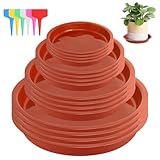 16 Stück Blumentopf Untersetzer Plastik Pflanzen Untersetzer Blumentopf Blumenuntersetzer Rund mit...