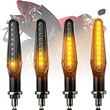 CCAUTOVIE LED Blinker Motorrad E Geprüft Universal Blinker Tagfahrlicht Blinker Lauflicht Bernstein...