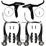 TUZHE Fahrrad Bremsen Set V-Brake Universal Fahrradbremsen-Set Vordere und Hintere MTB Bremse,...