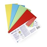 Westcott Trennstreifen 100 Stück Intensivfarben Mix | Robuste Heftstreifen 190g/m² für A4 Ordner...