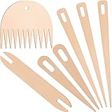7 Stücke Holz Handwebstuhl Stick Set, einschließlich 5 Stücke Holzweb Häkelnadel mit Holz...