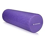 Navaris Pilates Rolle Faszienrolle 45 cm kurz - Pilatesrolle Faszien Yoga Roller - Schaumstoffrolle...