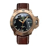 Steeldive SD1939S Herren-Automatikuhr aus massivem Bronze, Saphirglas, leuchtend, 300 m,...