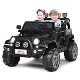 DREAMADE 12V Elektroauto für Kinder Jeep Wrangler, 2-Sitzer Kinderfahrzeug mit 2,4 Ghz...