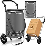 Dimono® Einkaufstrolley Klappbarer 3 in1 Trolley zum Einkaufen; 56 Liter inkl. Kühlfach;...