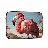 Laptop-Hülle, 13 Zoll (33 cm), stoßfest, amerikanischer Flamingo, Schutzhülle