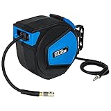 Güde Automatikschlauchtrommel 15 m (12 bar, 180° schwenkbar, Druckluftschlauch Ø 16/9 mm...